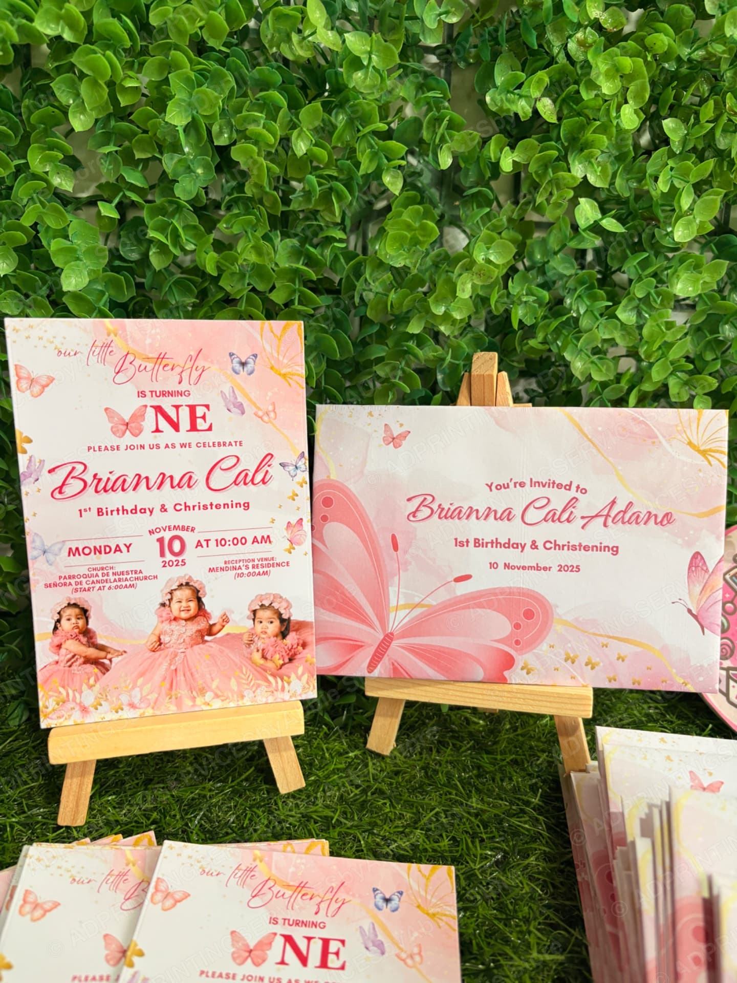 3r Size INVITATION w/ ENVELOPE for Girls (1 CARD)