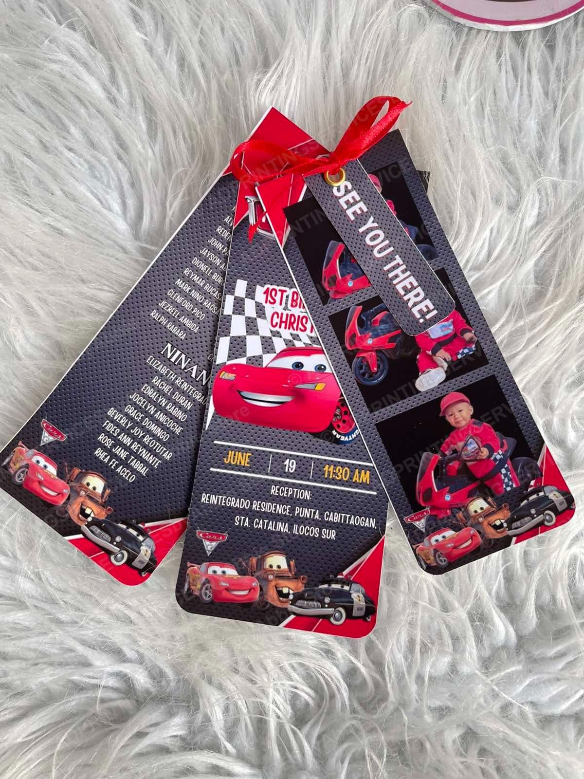 Bookmark Invitation w/ Godparents