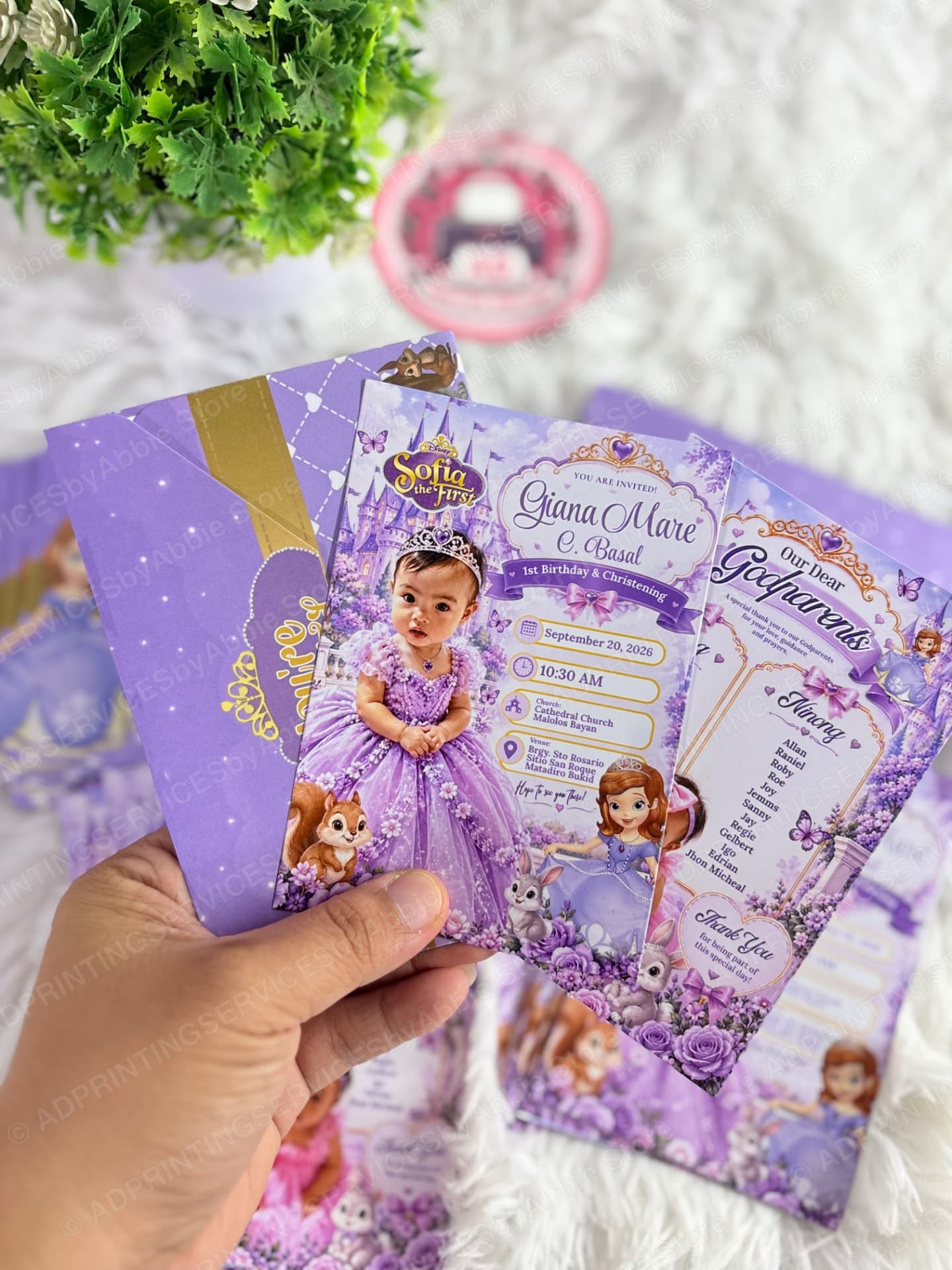 3R SIZE 2-CARDS INVITATION W/ ENVELOPE